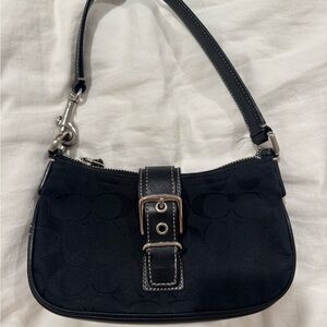 Coach Signature “C” Black Shoulder Bag